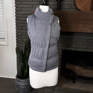 Athleta goose down Valencia heather gray puffer vest